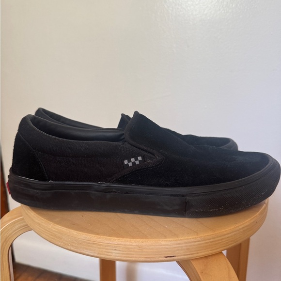 Vans Men's Suede Black Slip-On Shoes Size 12 - Picture 1 of 6